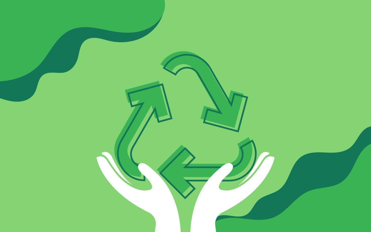 recycle groene banner vectorillustratie vector