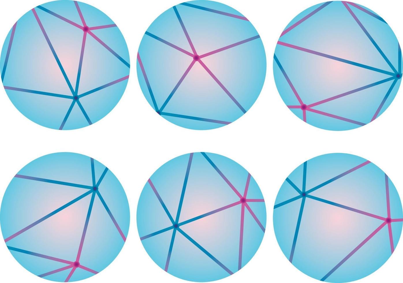 set sjablonen voor sociale netwerken. geometrische vormen op een verloop vector