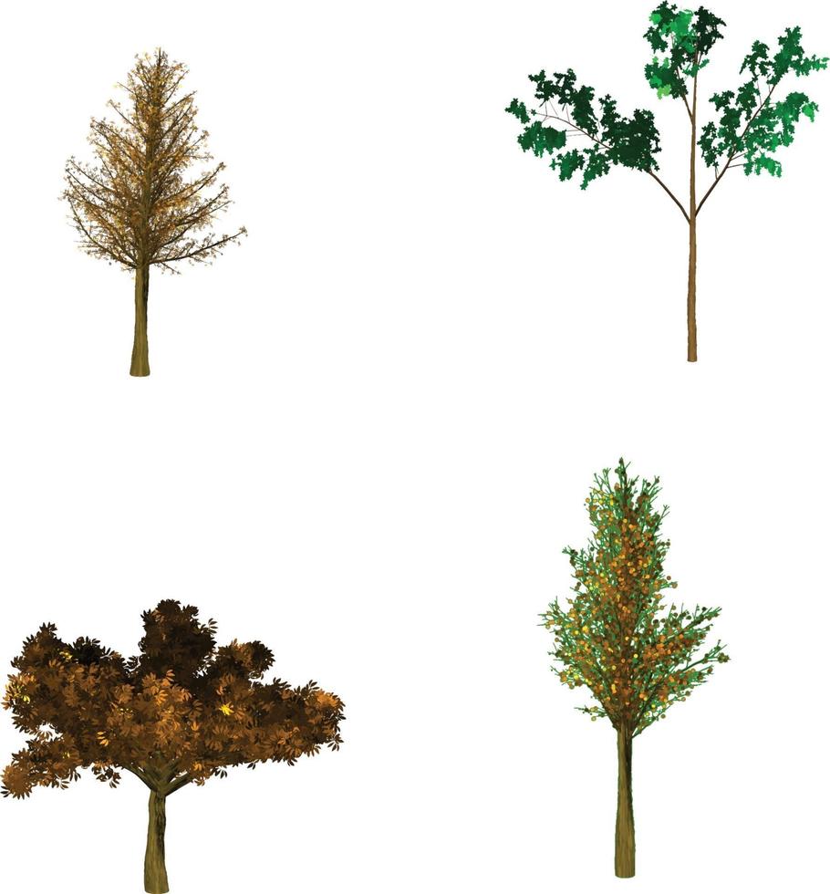 verschillende bomen vector pack