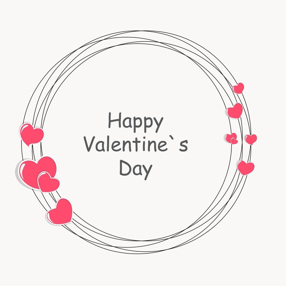 gelukkige Valentijnsdag kaart. vector illustratie