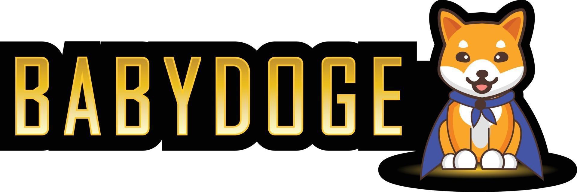 baby doge karakter sticker vector