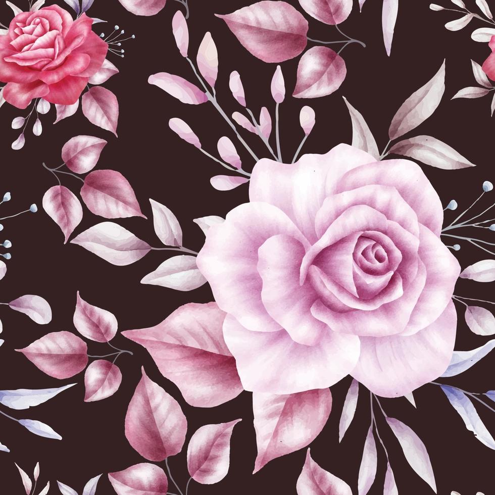 mooi roze bloemen naadloos patroon vector