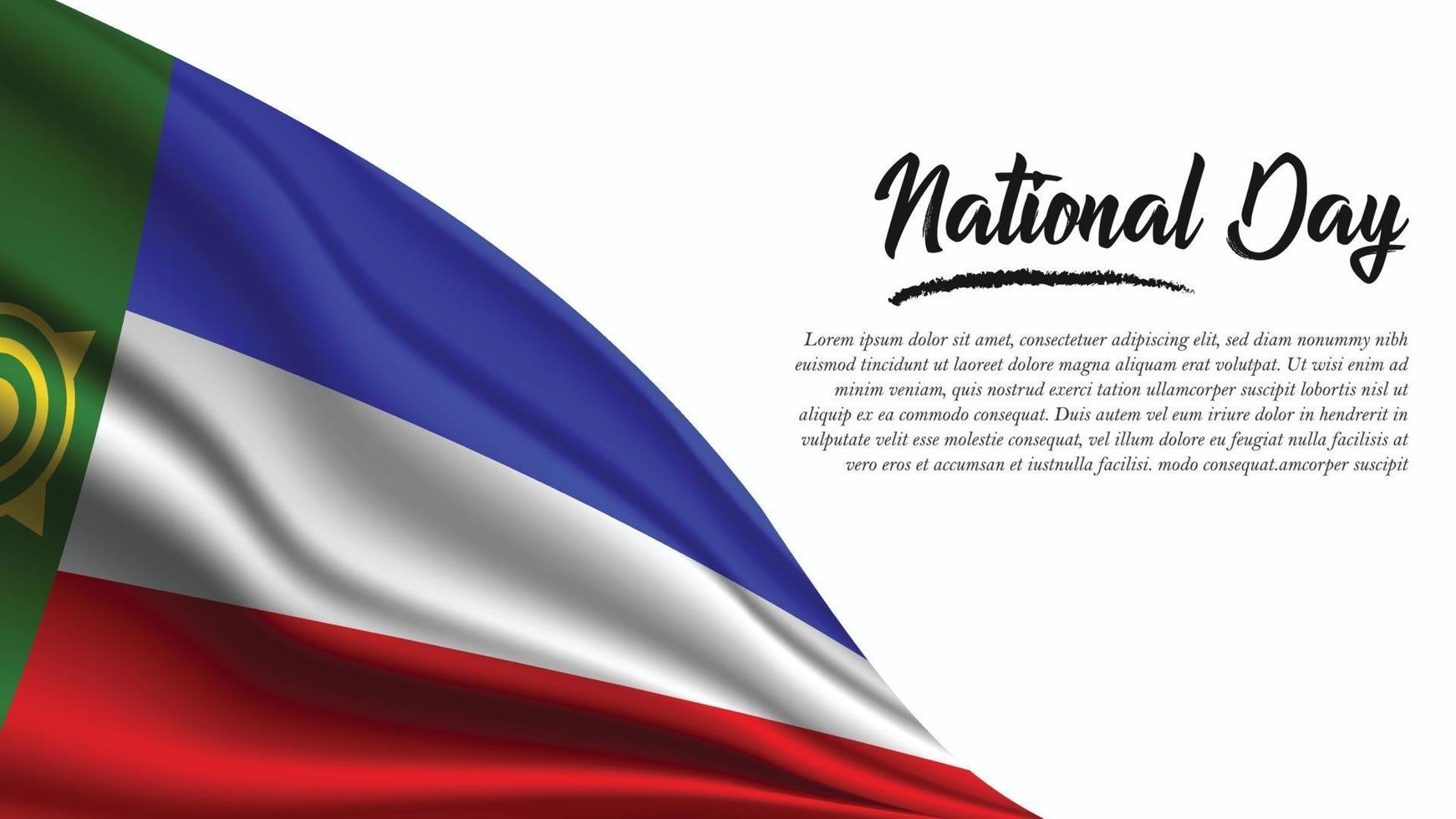 nationale dagbanner met de vlagachtergrond van Khakassia vector