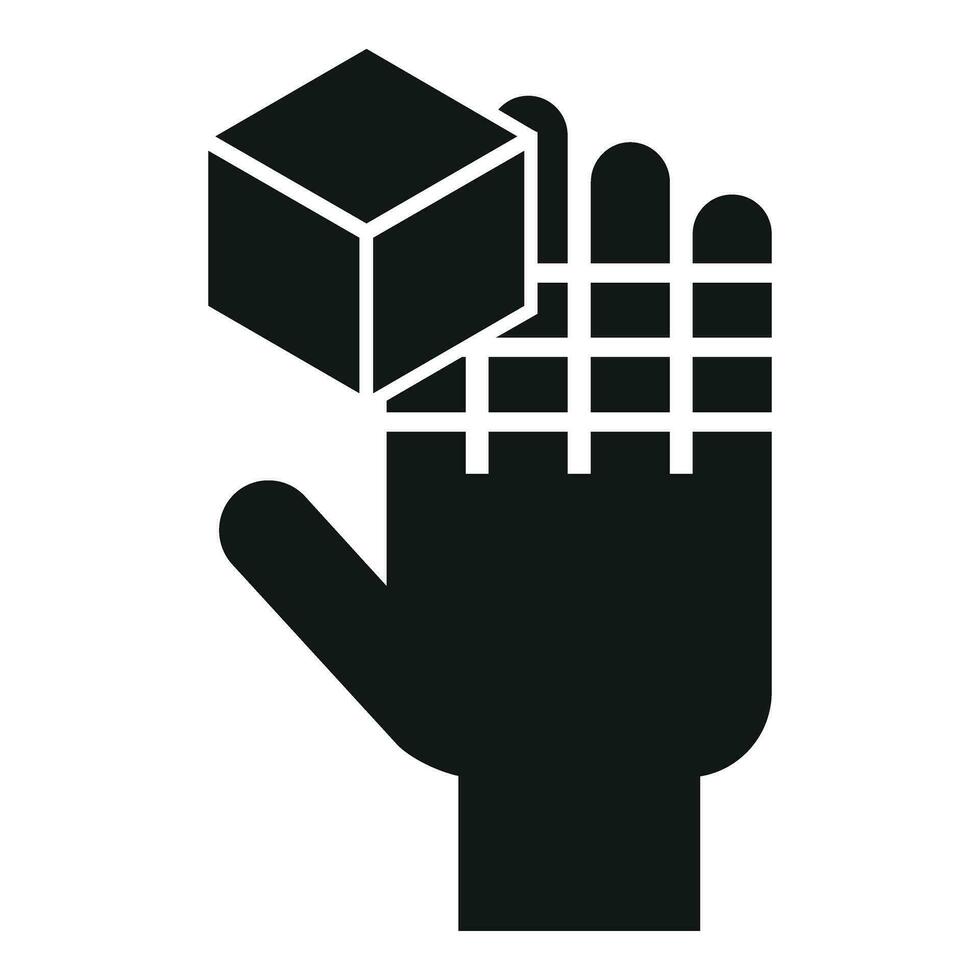 uitgebreid realiteit hand- controle icoon gemakkelijk vector. cyber apparaat vector