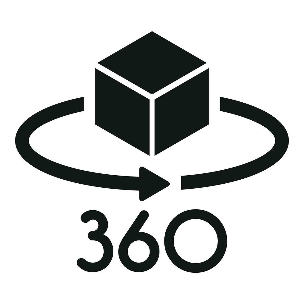 360 uitgebreid realiteit icoon gemakkelijk vector. draaien spel vector