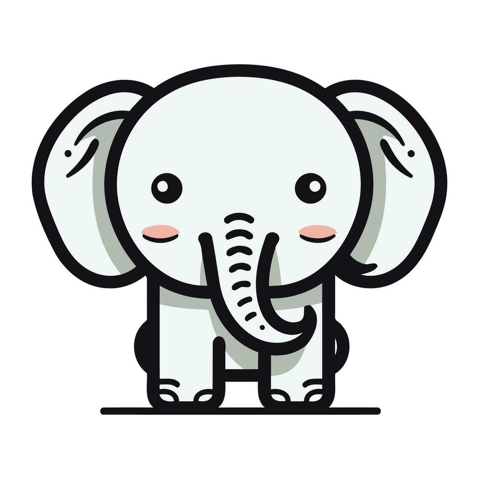 schattig olifant tekenfilm geïsoleerd icoon vector illustratie ontwerp grafisch vector illustratie ontwerp