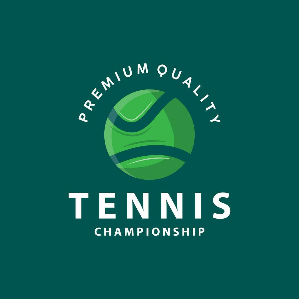 tennis sport- logo, bal en racket ontwerp voor gemakkelijk en modern toernooi kampioenschap sport- vector
