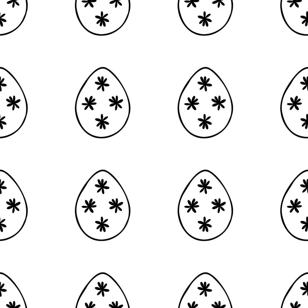 naadloos patroon gemaakt van handgetekende paaseierenillustratie vector