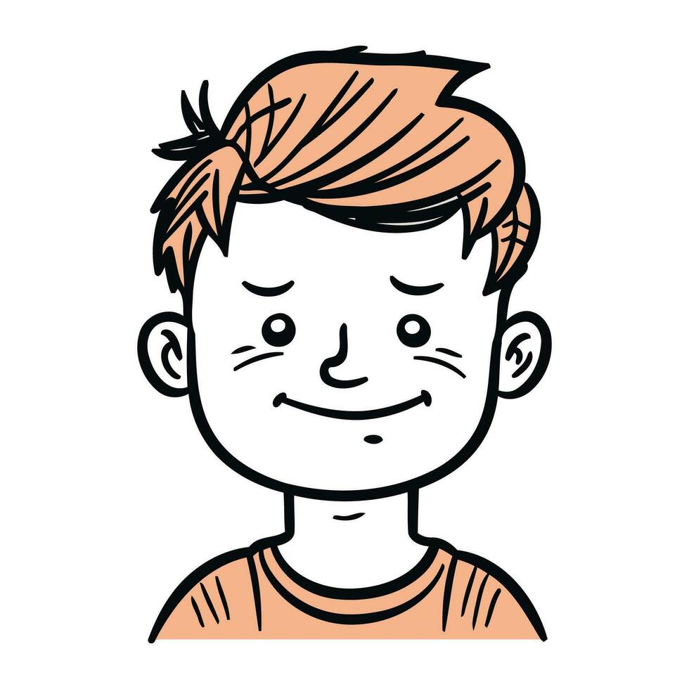 schattig jongen gezicht tekenfilm vector illustratie grafisch ontwerp vector illustratie grafisch ontwerp