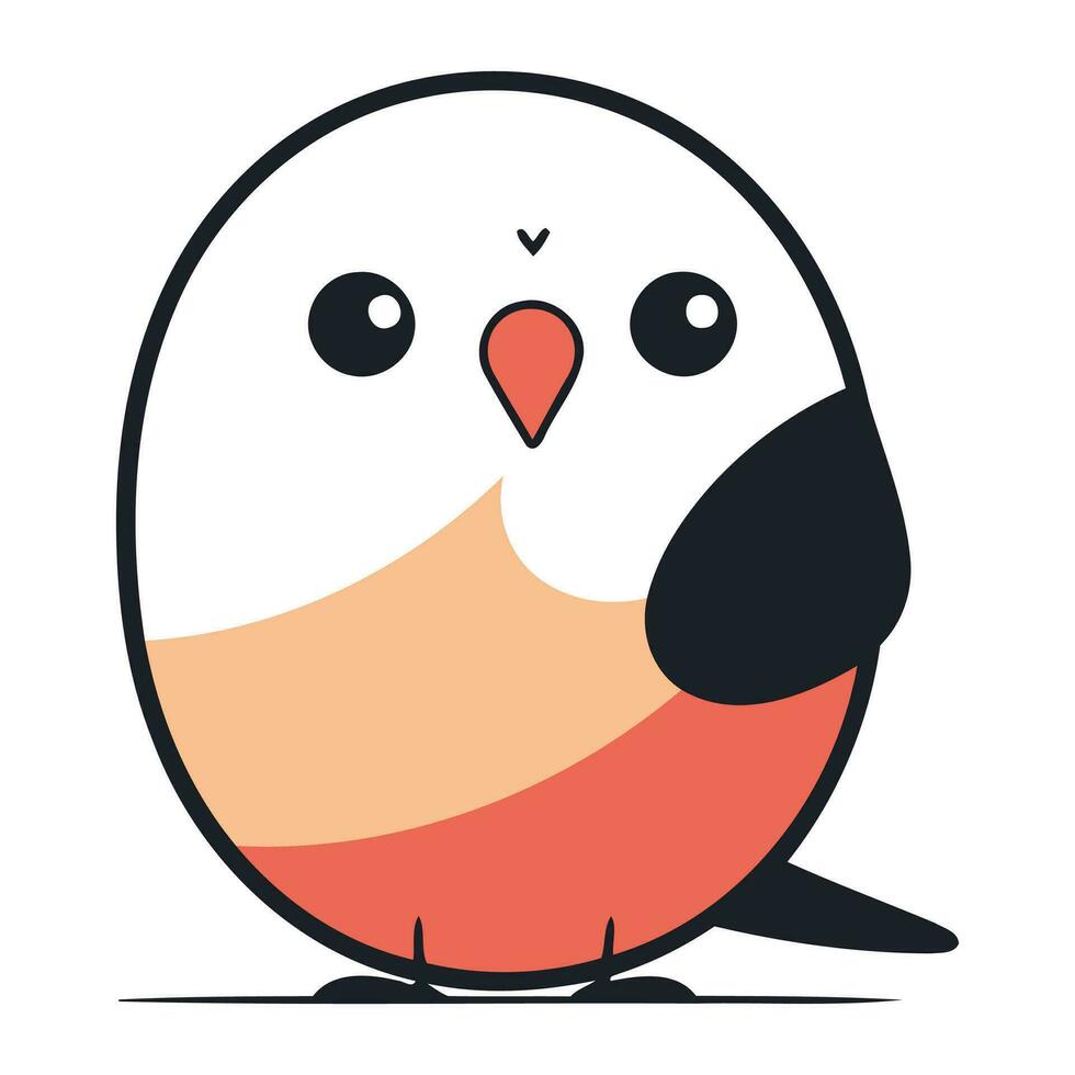 schattig tekenfilm pinguïn geïsoleerd Aan wit achtergrond. vector illustratie.