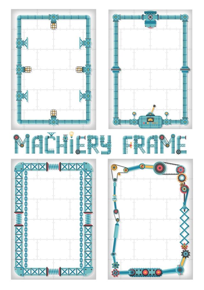 het verticale frame in de stijl van steampunk vector