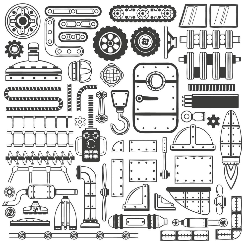 compilatie van machineonderdelen vector