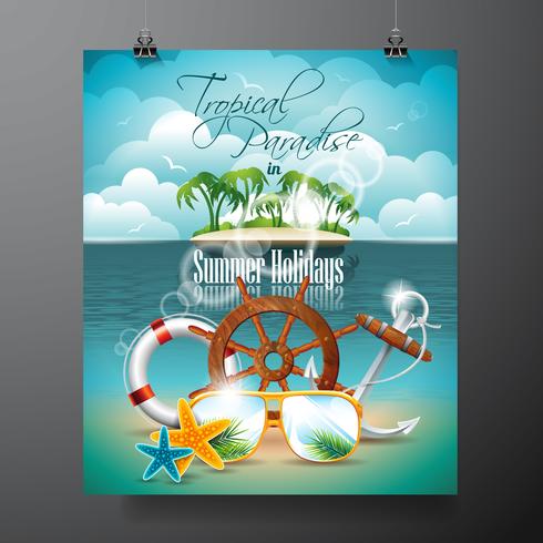 Zomer vakantie ontwerp vector