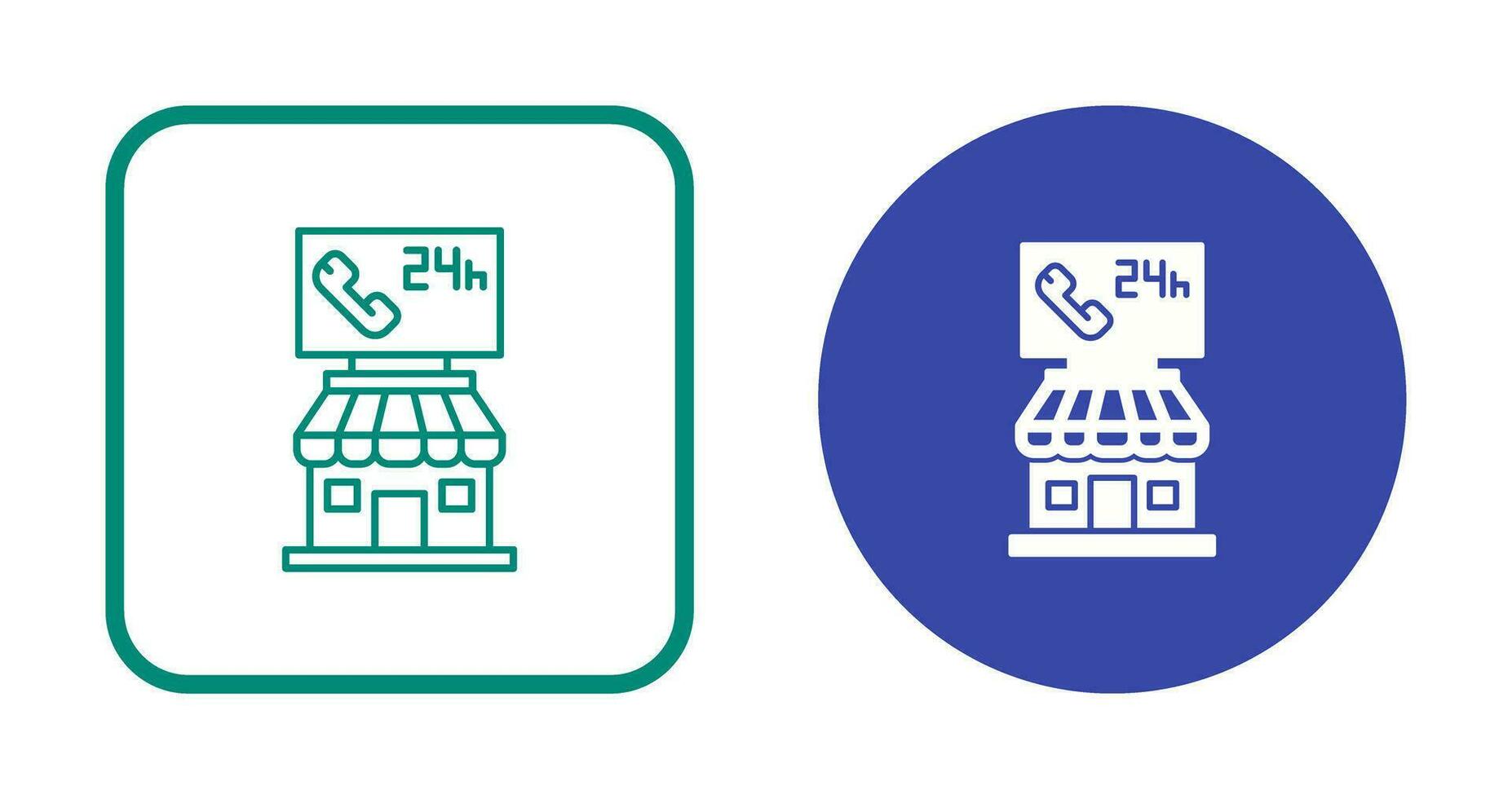 24 uur vectorpictogram vector