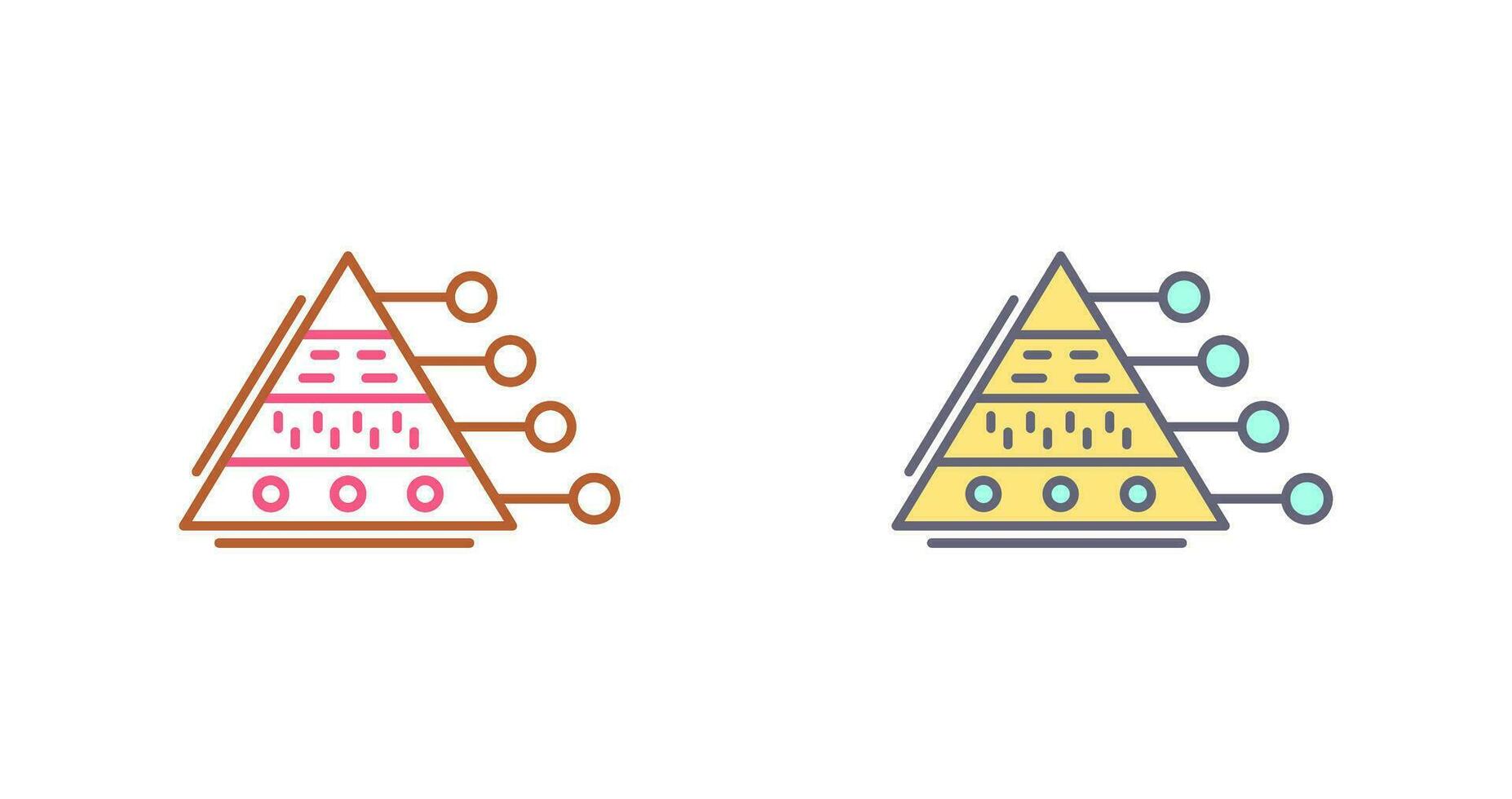 piramide diagram vector icoon