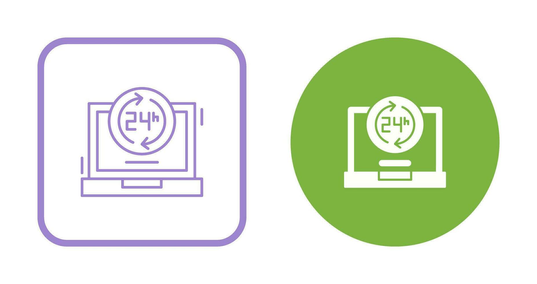 24 uur vectorpictogram vector