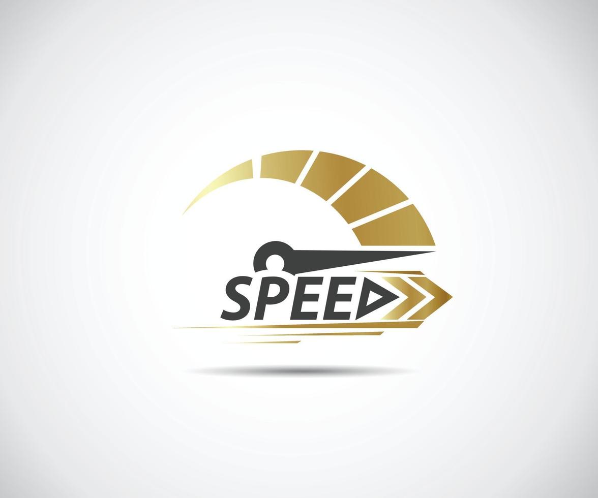snelheid. logo race-evenement. snelheidsmeter vector
