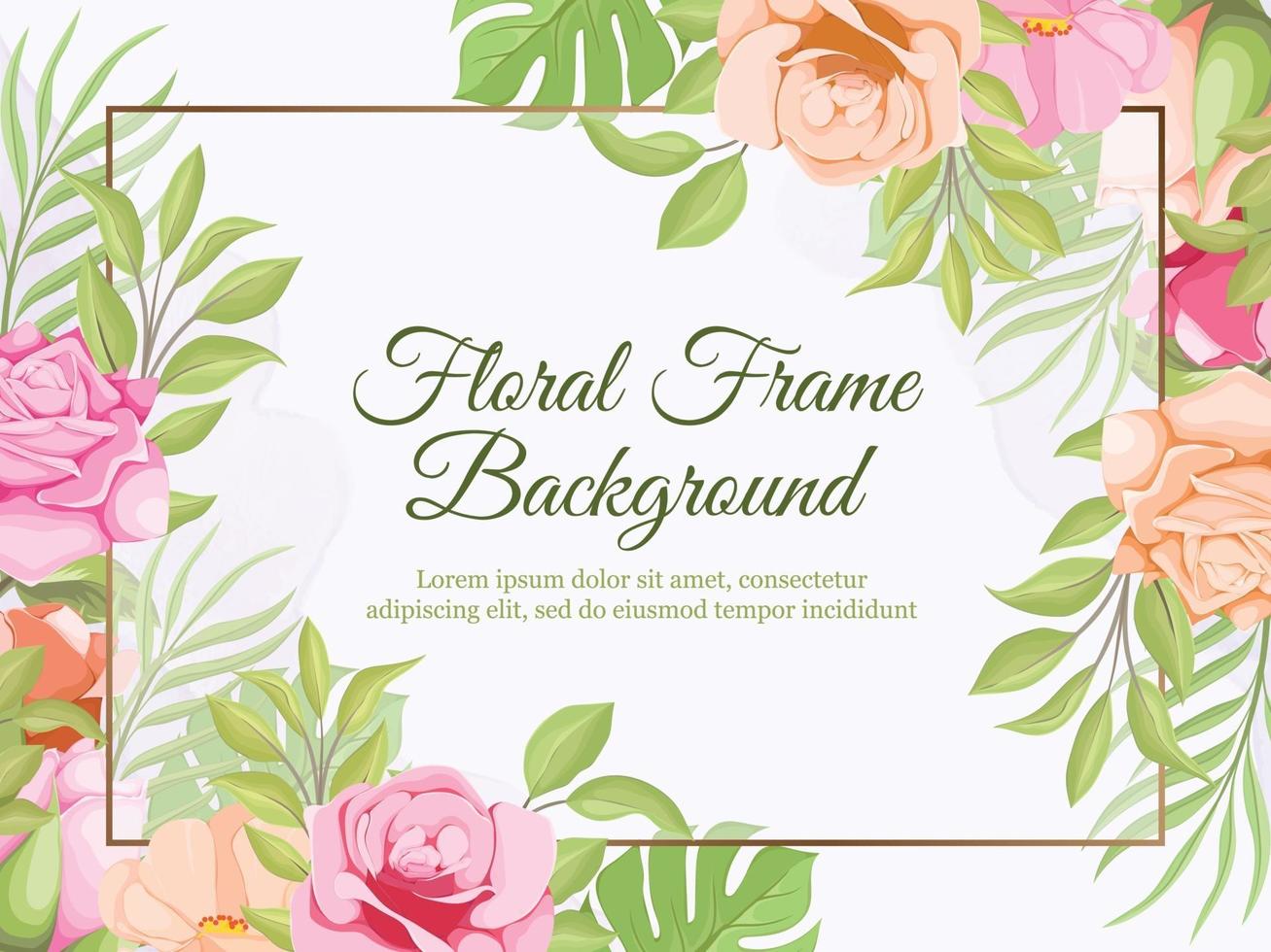 bruiloft banner achtergrond bloemen sjabloonontwerp vector