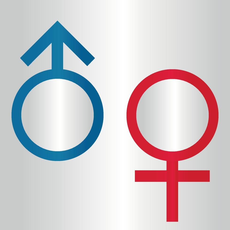 gendersymbool logo van geslacht en gelijkheid van mannen en vrouwen vector