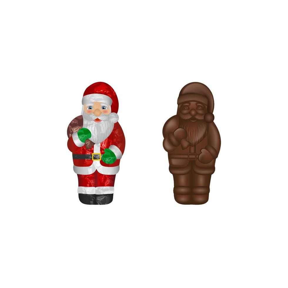 chocolade kerstman vector