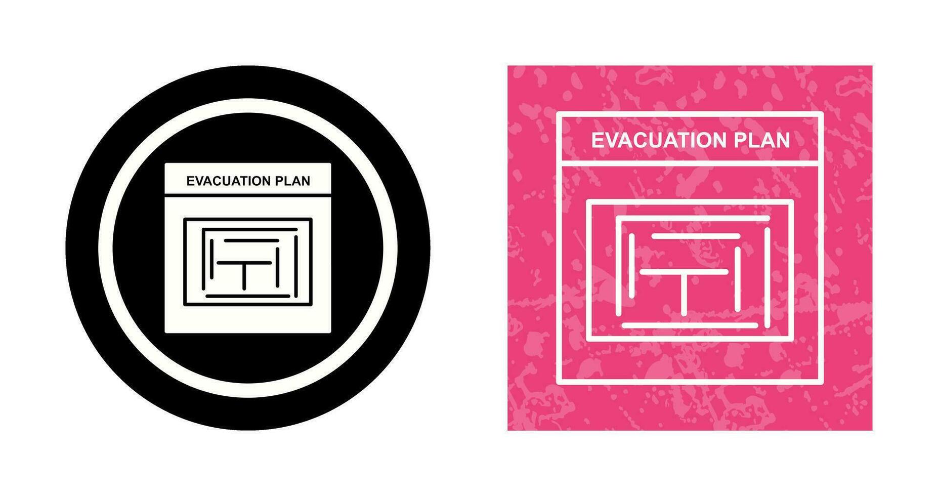 evacuatie plan vector icoon