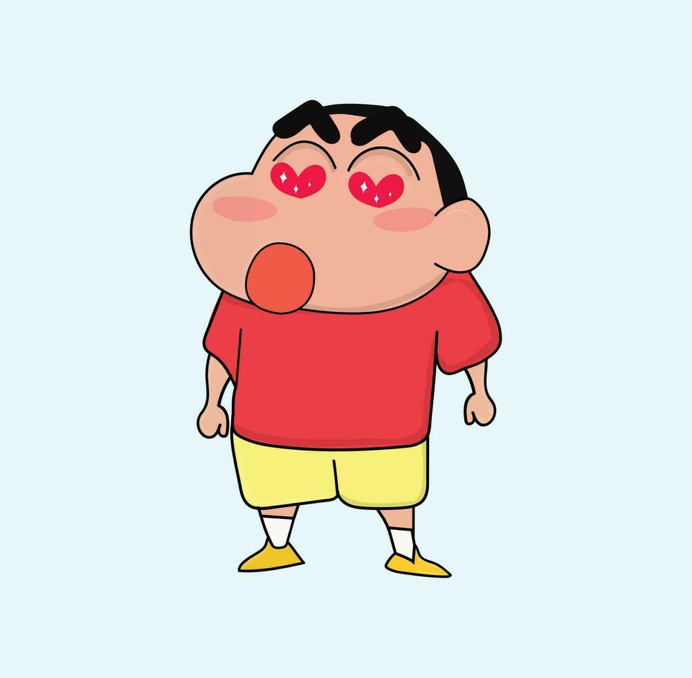 shinchan schattig vector