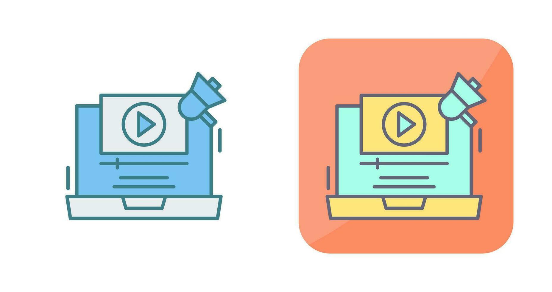 videomarketing vectorpictogram vector