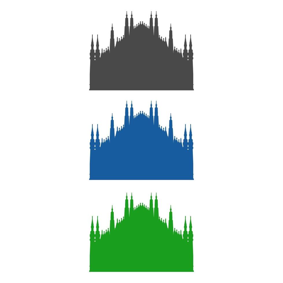Milaan kathedraal geïllustreerd op witte achtergrond vector