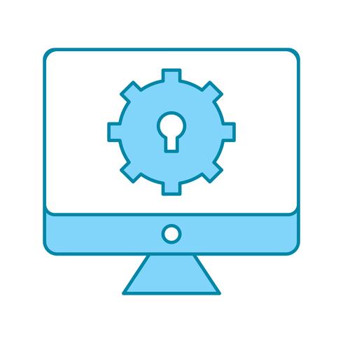 vector LCD-instelling pictogram