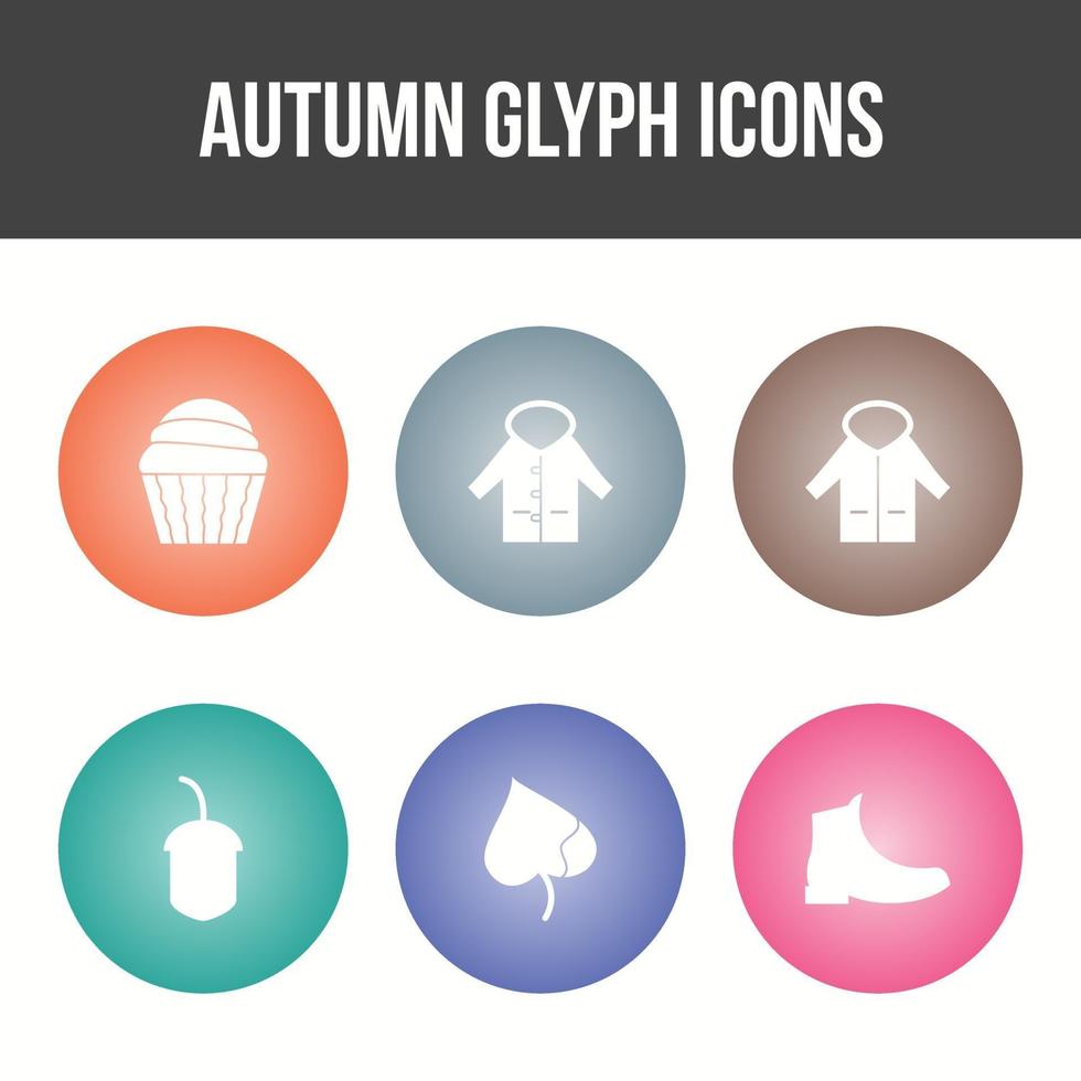 unieke herfst vector icon set