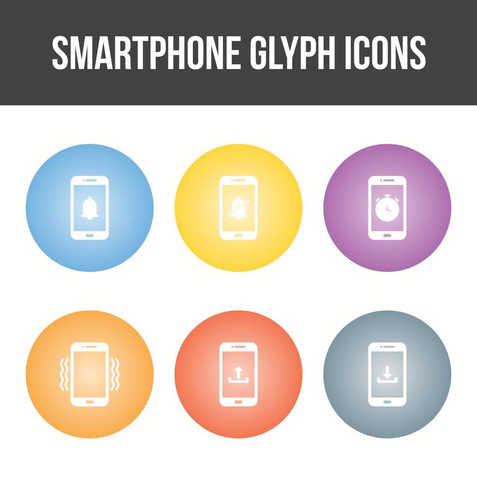 smartphone en mobiele apps vector icon set