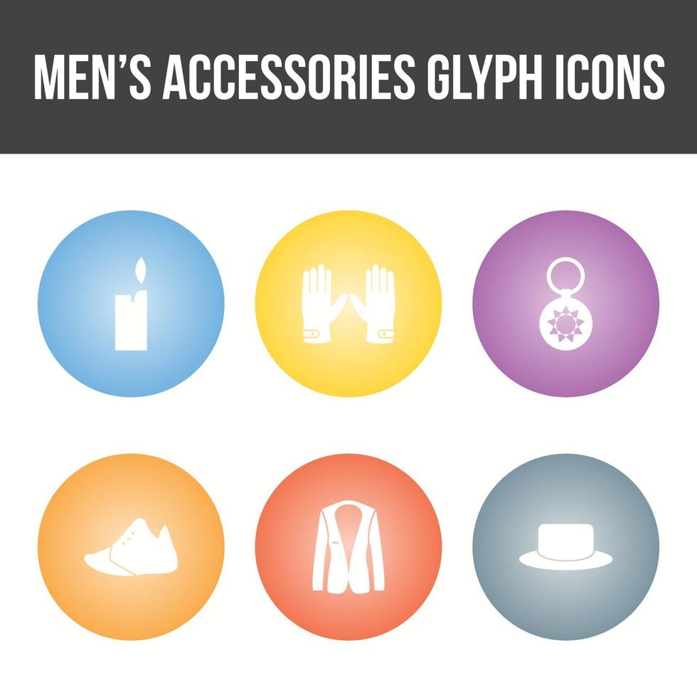 herenaccessoires vector icon set