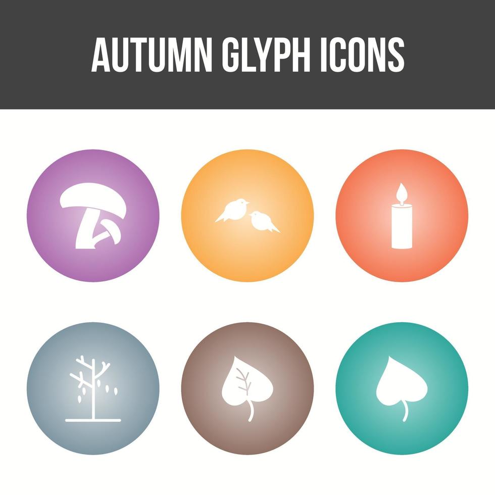 unieke herfst vector icon set