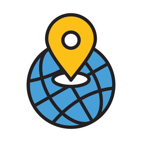 vector wereld locatie pictogram