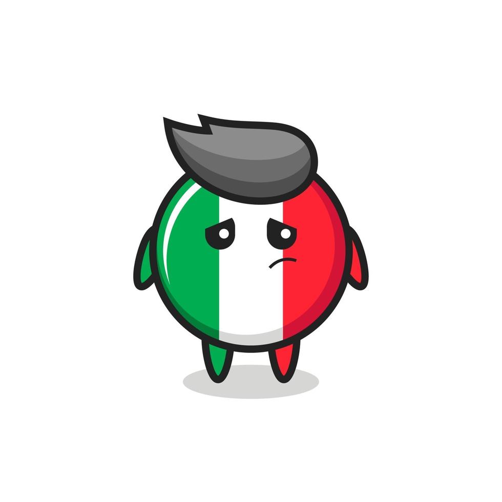 het luie gebaar van het stripfiguur van de Italiaanse vlag vector