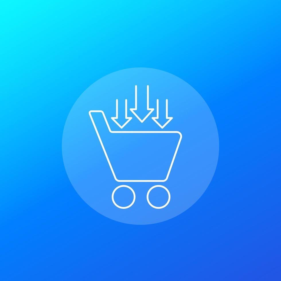 inkooporder, commerce vector lineair pictogram