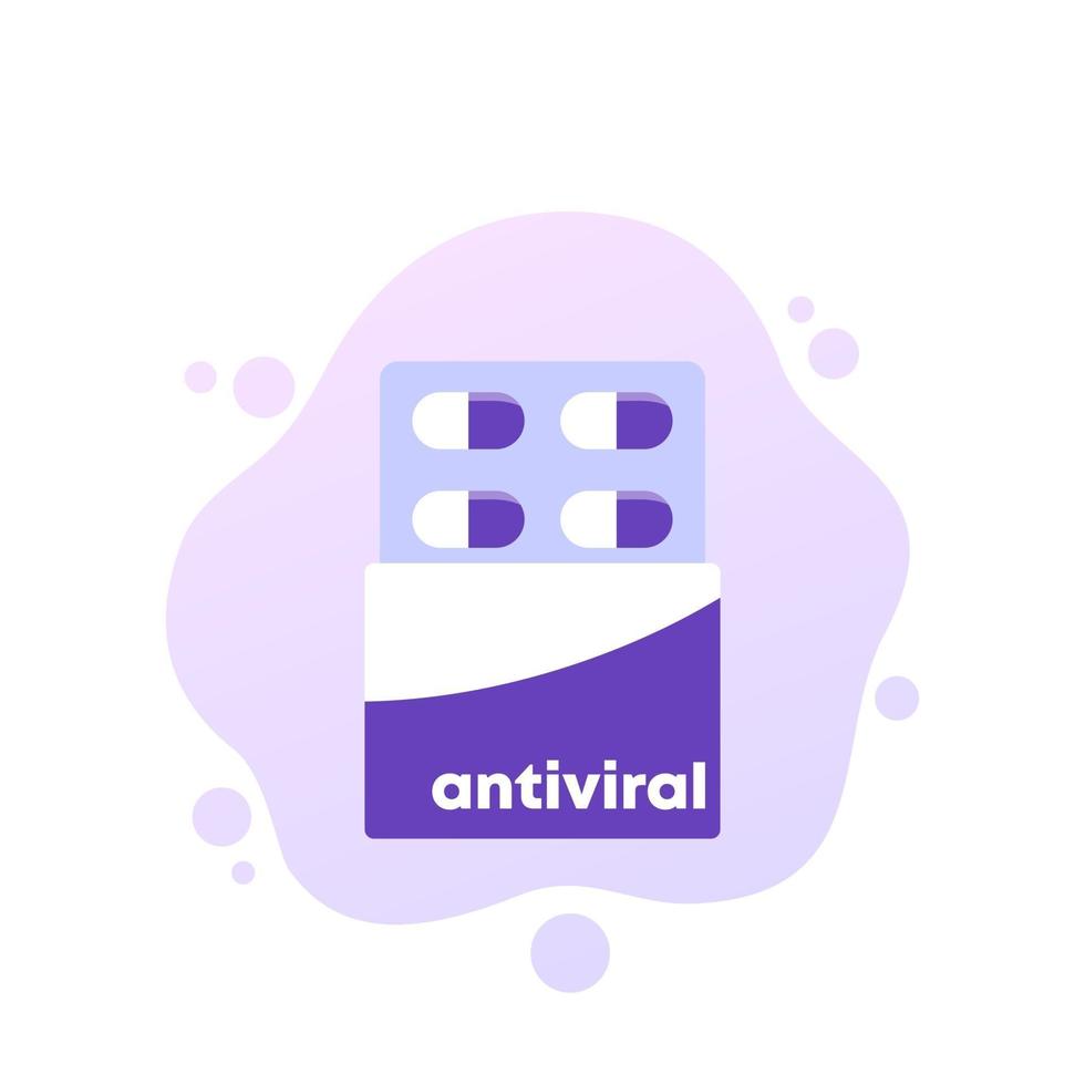 antivirale pillen, geneeskunde vector icon