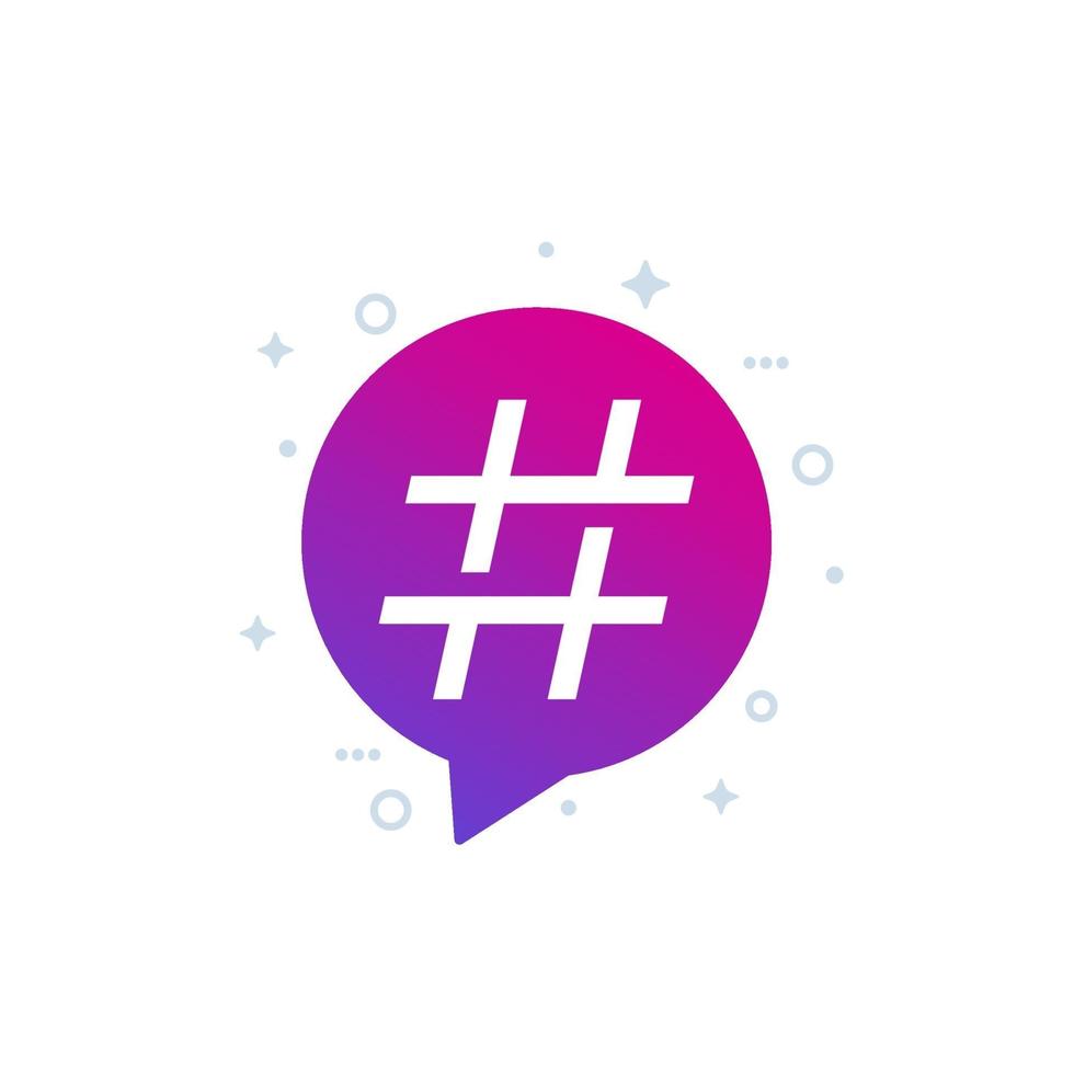 hashtag, trendonderwerp vectorpictogram vector