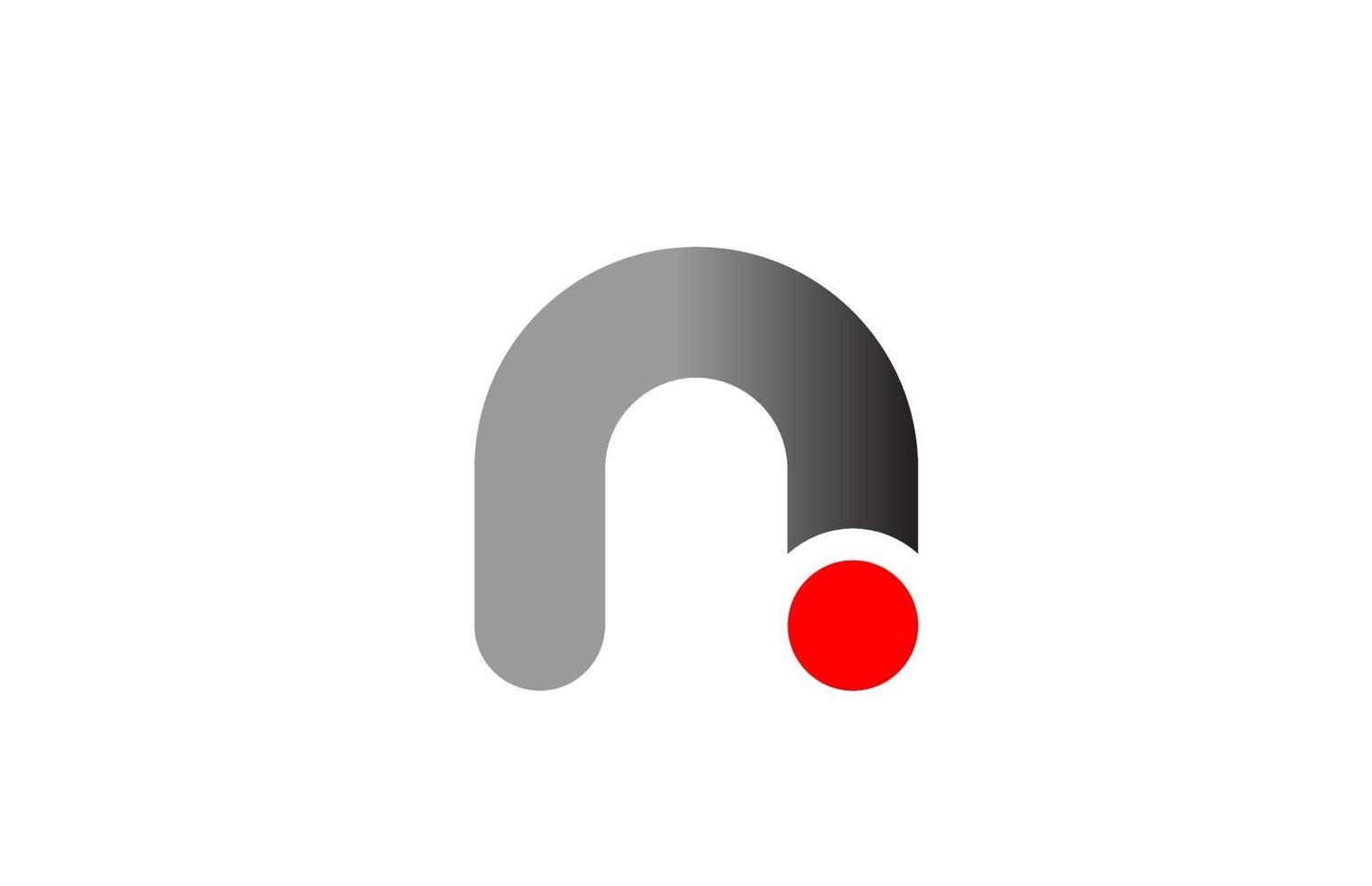 letter een logo alfabet ontwerp pictogram voor zaken grijs rood vector