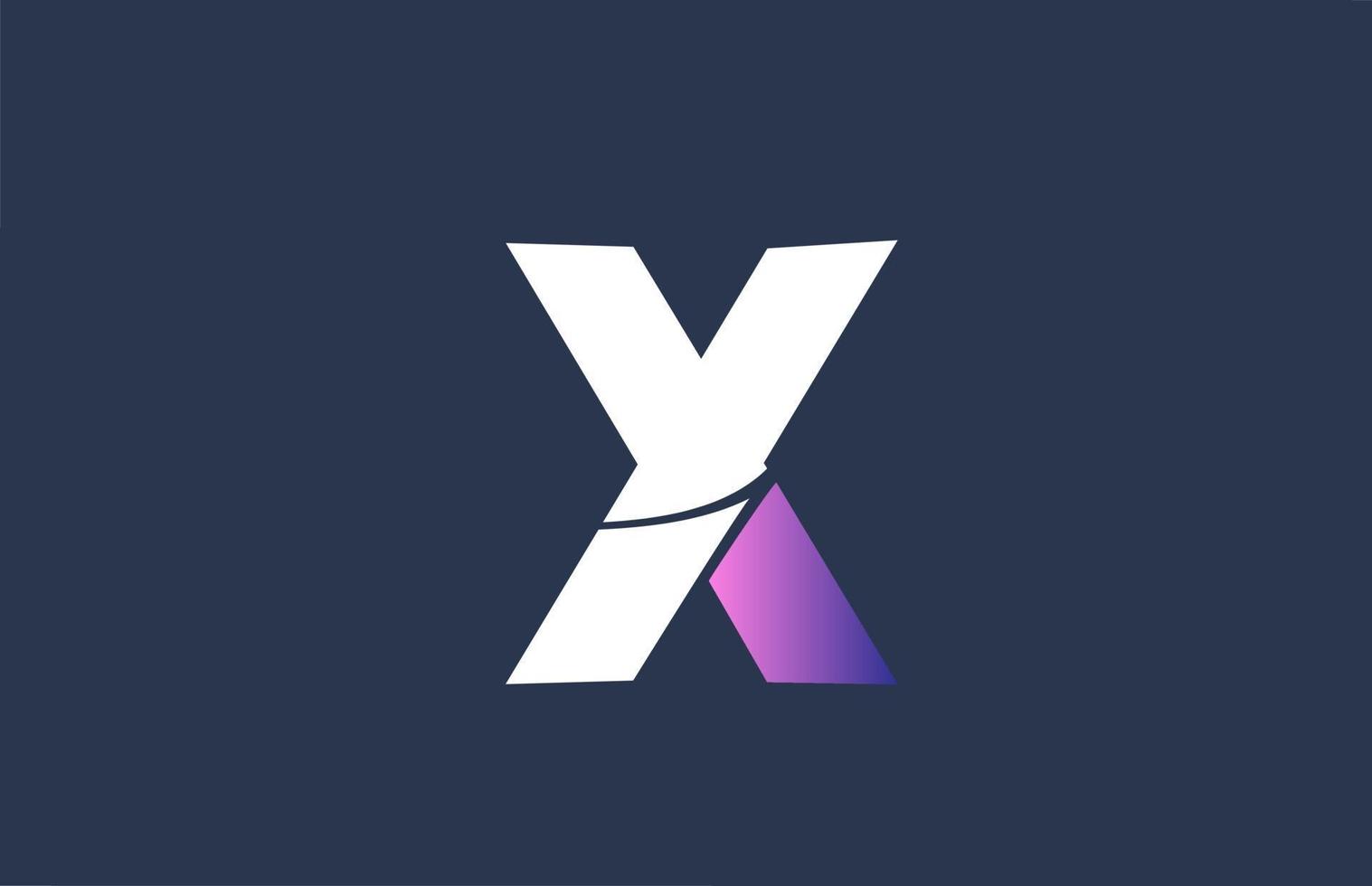 roze alfabet blauw x letterpictogram logo ontwerp voor bedrijfszaken vector