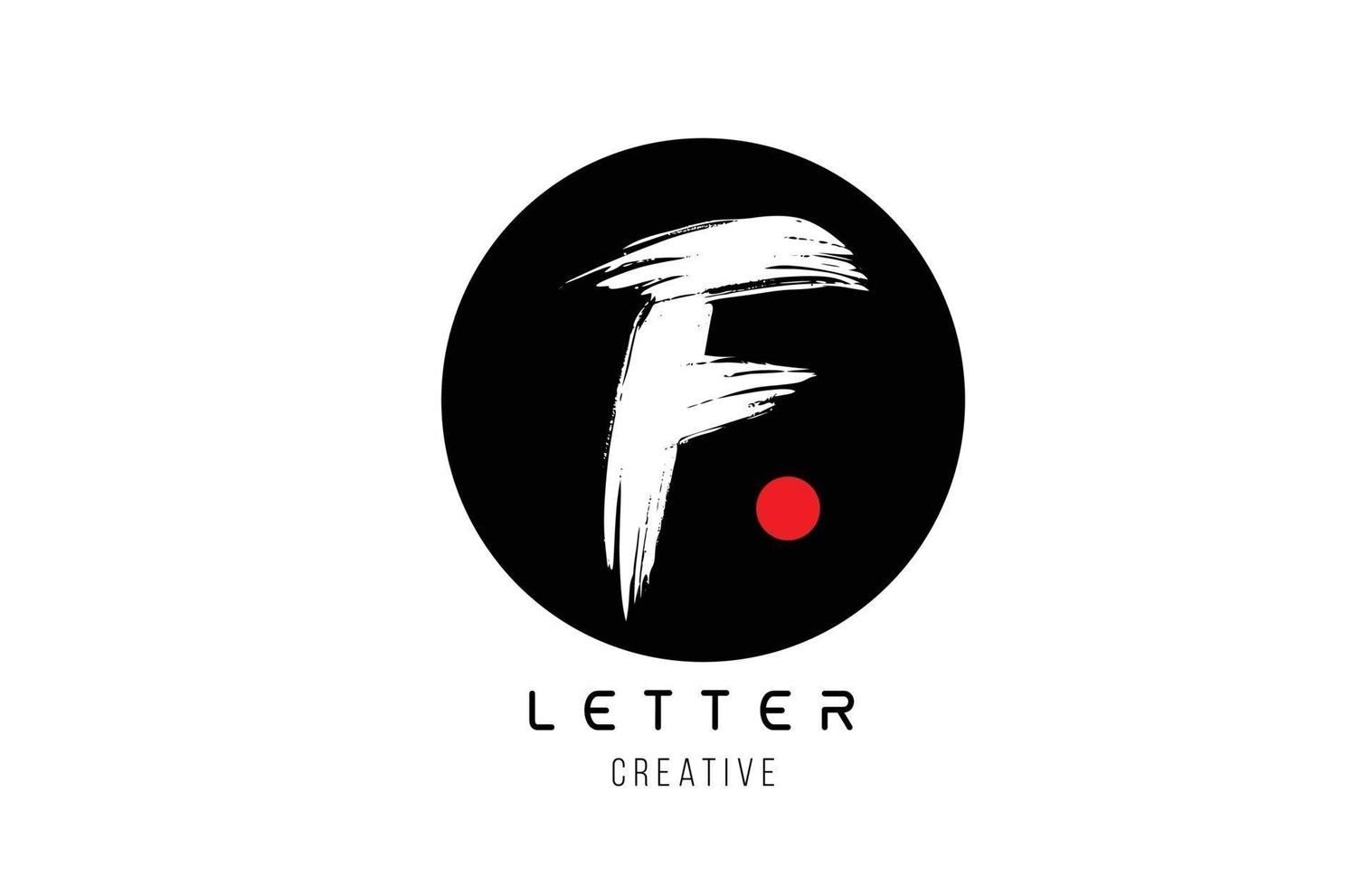 letter alfabet f grunge grungy borstel ontwerp voor logo bedrijf icon vector