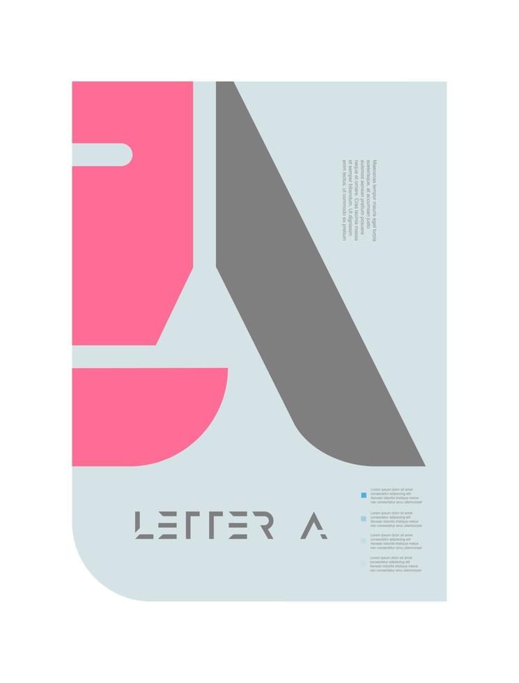 alfabet brief flyer brochure poster pamflet omslagontwerp vector