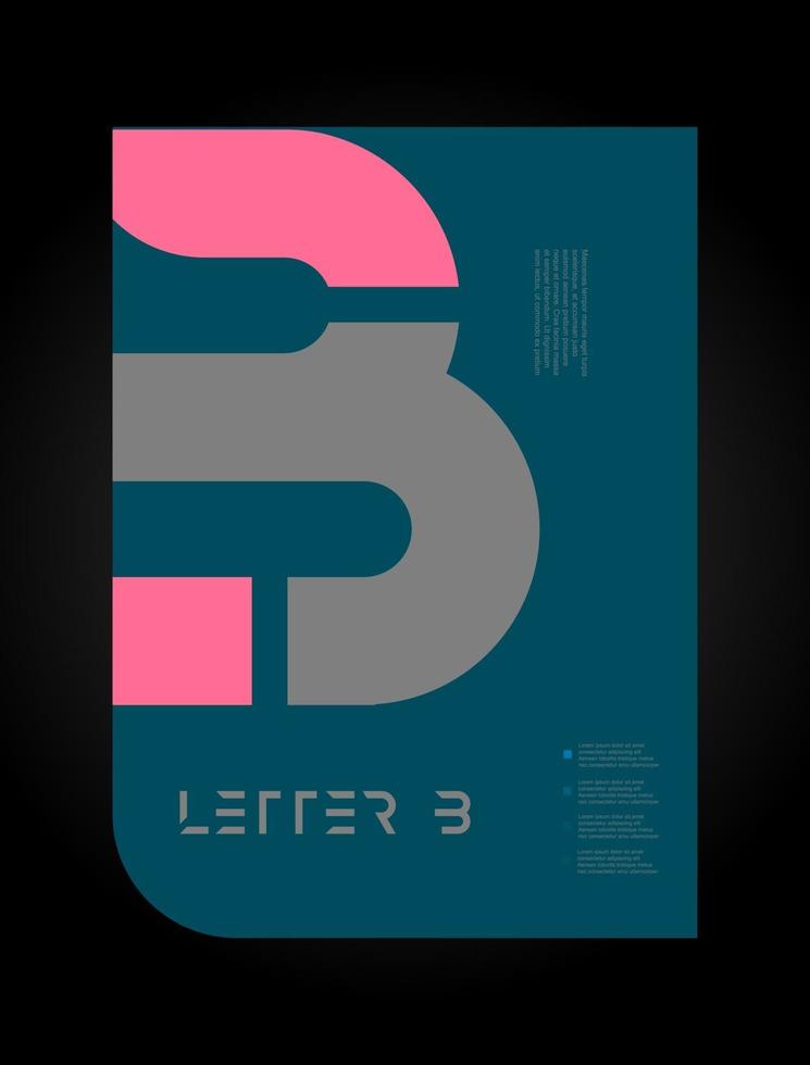 alfabet brief flyer brochure poster pamflet omslagontwerp vector