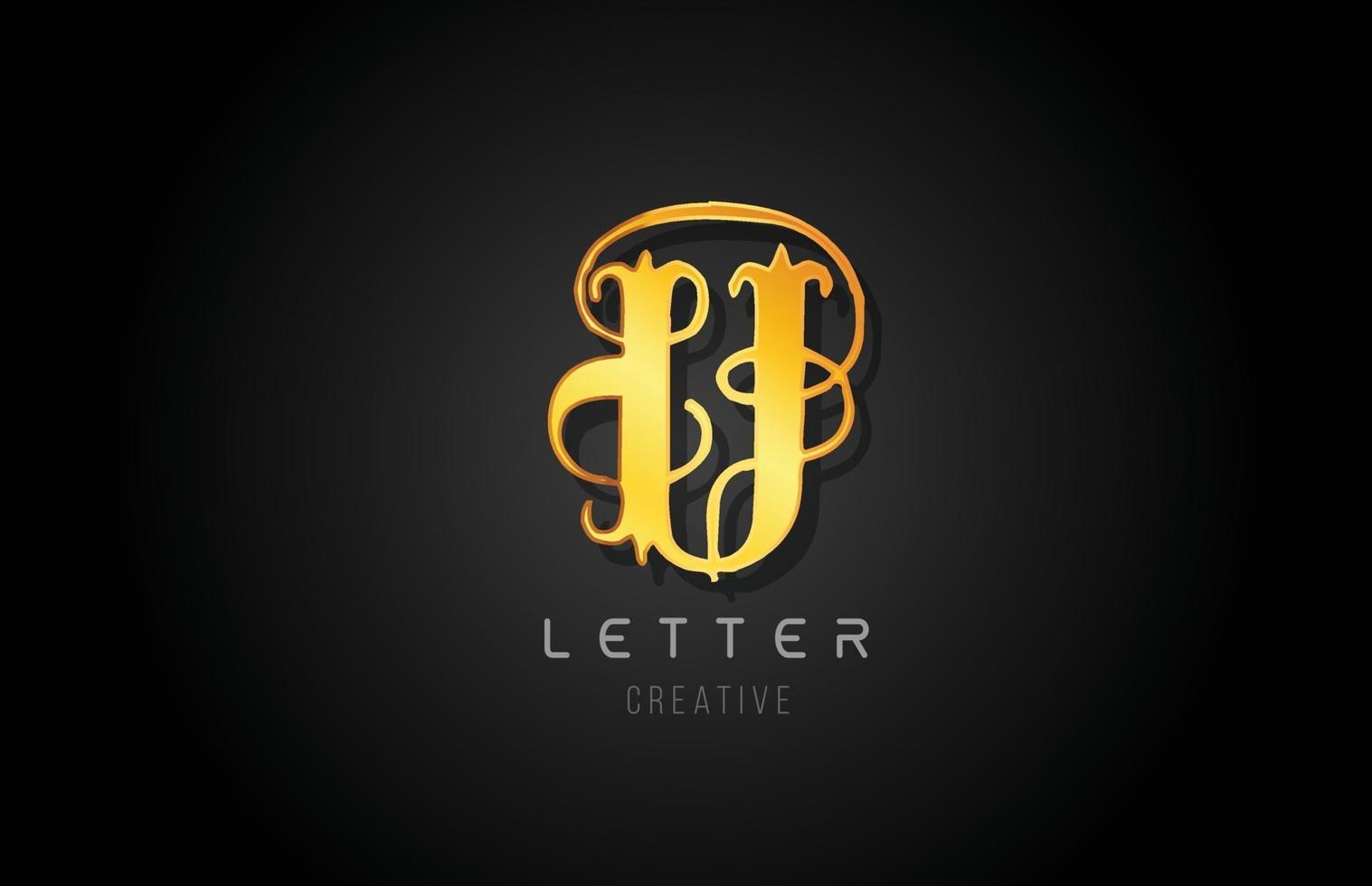 u gouden letter alfabet ontwerp voor logo bedrijf icoon vector