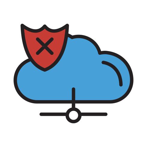 vector cloud onveilig pictogram