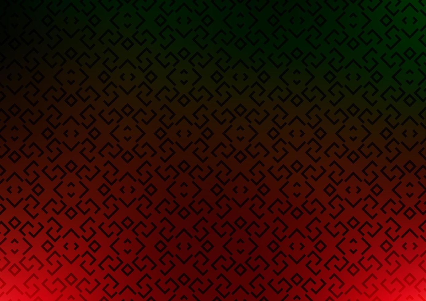 donkergroene, rode vectorlay-out met vlakke lijnen. vector