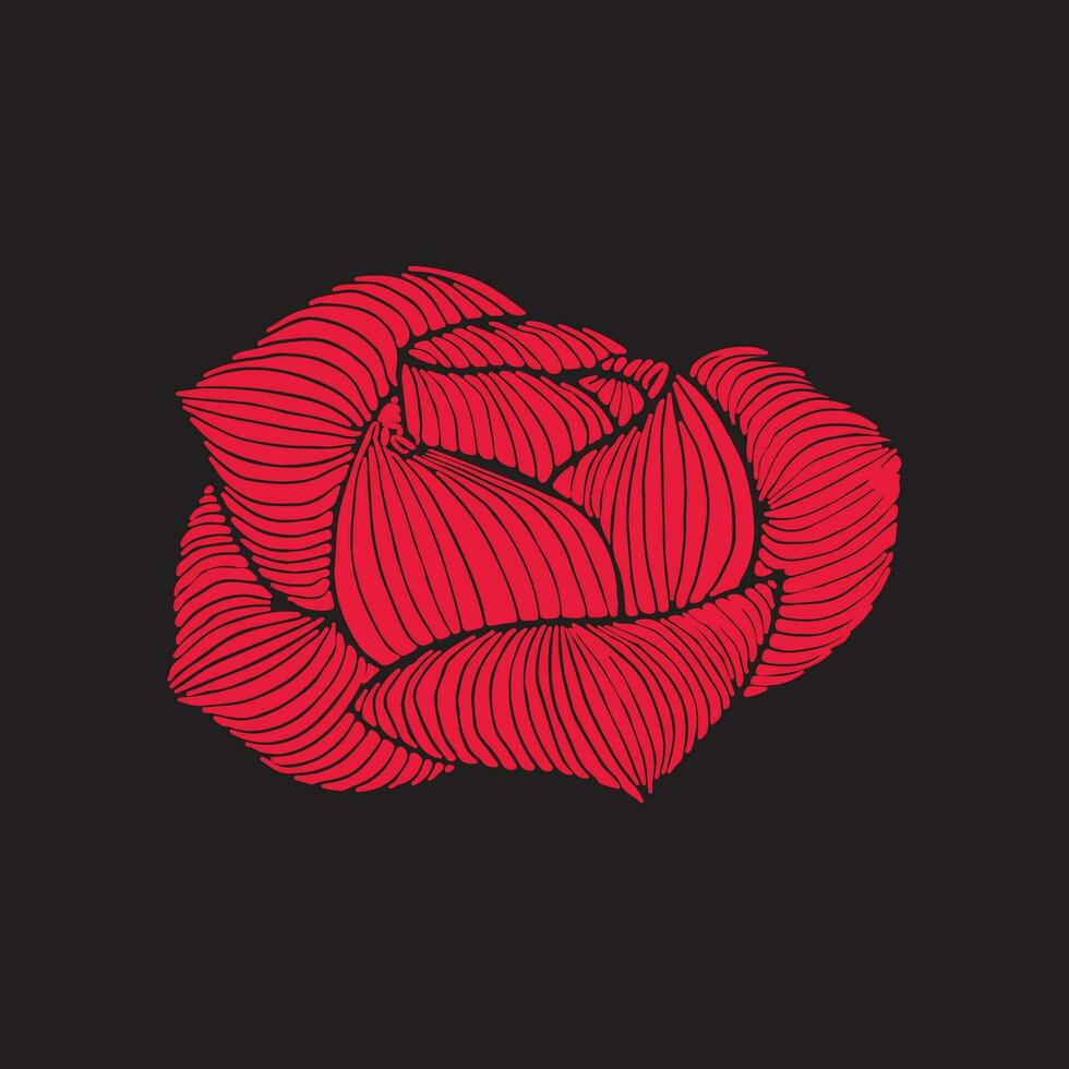 schoonheid rood roos vector silhouet.