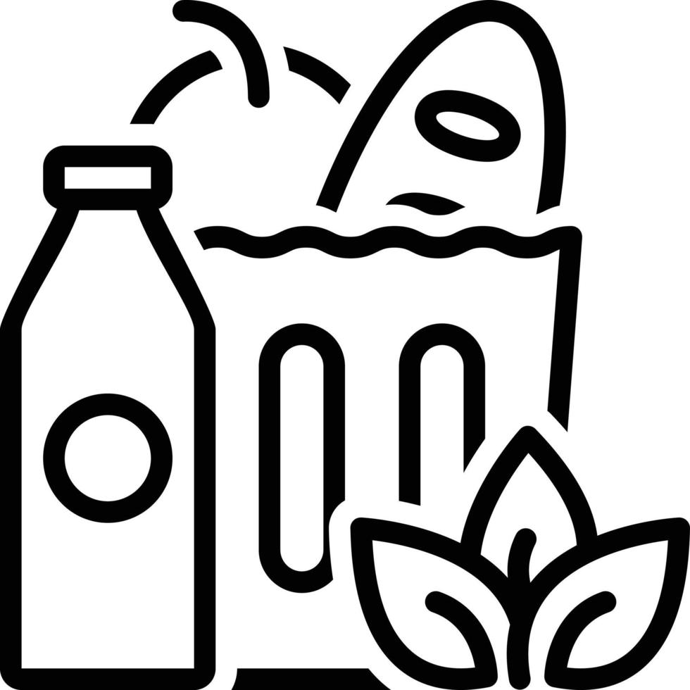 lijnpictogram voor boodschappen vector