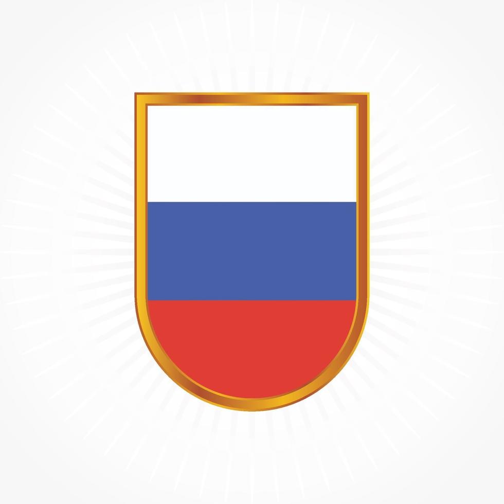 rusland vlag vector met schild frame