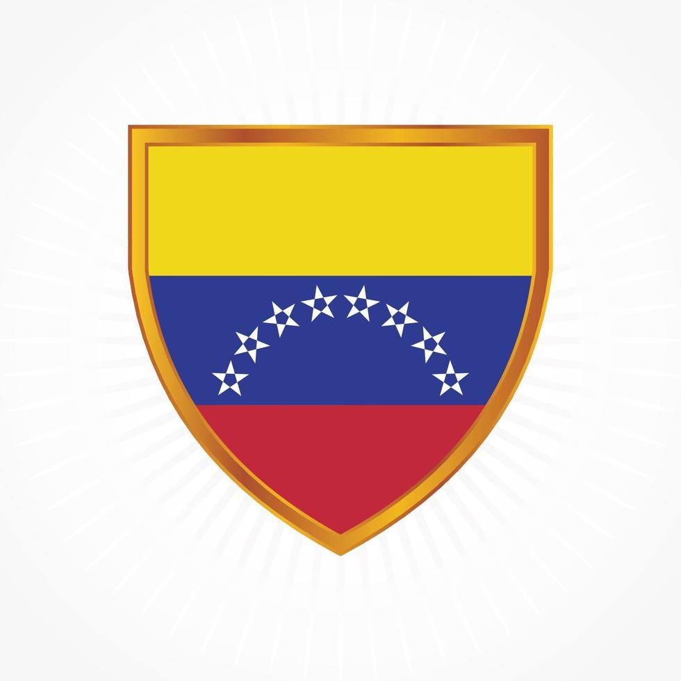 vlag vector venezuela met schild frame